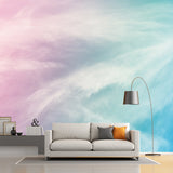 Pink Sky Painting Wall Mural Decal Moisture-Resistant Wall Covering for Living Room Clearhalo 'Wall Decor' 'Wall Mural' 1508902