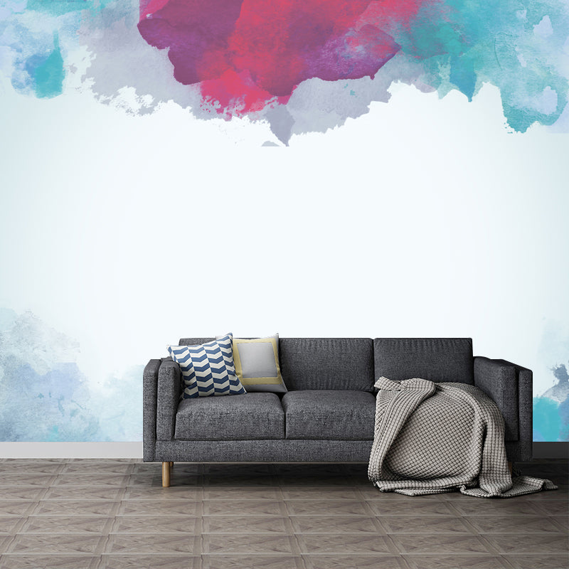 Whole Borders Painting Watercolor Mural Waterproof Modern Living Room Wall Decor Blue Clearhalo 'Wall Decor' 'Wall Mural' 1508905