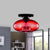 Glass Oval Flush Mount Lamp Simple Style 1 Light Clear/Amber/Smoky Ceiling Flush Mount for Hallway Red Clearhalo 'Ceiling Lights' 'Close To Ceiling Lights' 'Close to ceiling' 'Glass shade' 'Glass' 'Island Lights' 'Semi-flushmount' Lighting' 151124