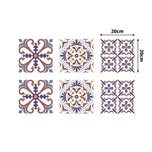 Purple Flower Print Wallpaper Panels Symmetric Bohemian Peel and Paste Wall Covering Clearhalo 'Wall Decor' 'Wallpaper' 1511883