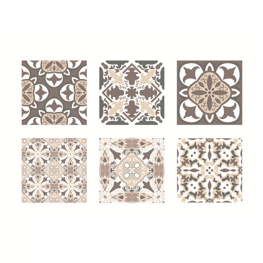 Blue-Brown Bohemia Stick Wallpapers 5.2-sq ft Fleur-De-Lis Printed Wall Art for Home Clearhalo 'Wall Decor' 'Wallpaper' 1511974