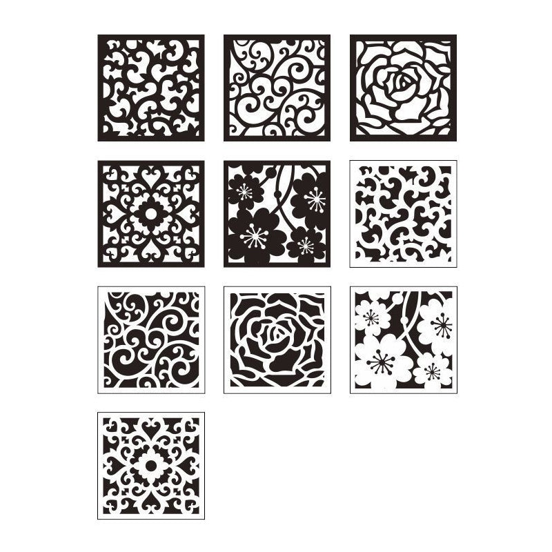 Black-White Scroll Flower Wallpapers Peel and Stick Wall Covering for Kitchen (10 Pieces) Clearhalo 'Country wall decor' 'Rustic' 'Wallpaper' Wall Decor' 1512082