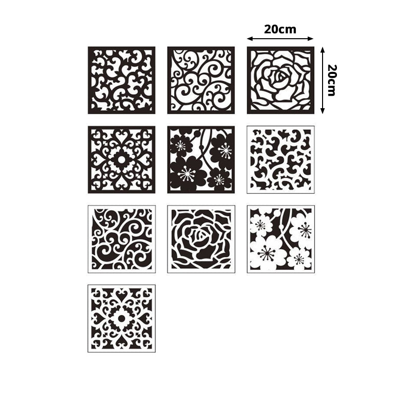 Black-White Scroll Flower Wallpapers Peel and Stick Wall Covering for Kitchen (10 Pieces) Clearhalo 'Country wall decor' 'Rustic' 'Wallpaper' Wall Decor' 1512083