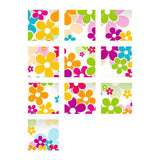 Bright Flowers Peel Wallpaper Panel Set for Bedroom, Red-Yellow-Blue-Green, 4.3-sq ft Clearhalo &#39;Country wall decor&#39; &#39;Rustic&#39; &#39;Wallpaper&#39; Wall Decor&#39; 1512087