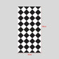 Black-White Modern Wallpaper Panels 4.4-sq ft Diagonal Checkered Pattern Wall Art, Self Adhesive Clearhalo 'Modern wall decor' 'Modern' 'Wallpaper' Wall Decor' 1512179