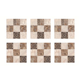 Brown Marble Wallpaper Panels Mosaics Modern Peel and Paste Wall Decor for Kitchen Clearhalo 'Modern wall decor' 'Modern' 'Wallpaper' Wall Decor' 1512263