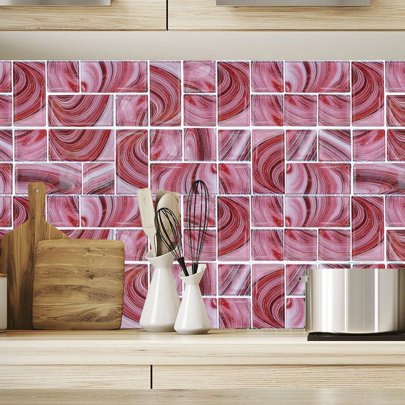 Whirl Pattern Marble Wallpapers Contemporary Smooth Adhesive Wall Art in Purple-Pink Purple-Pink Clearhalo 'Modern wall decor' 'Modern' 'Wallpaper' Wall Decor' 1512268