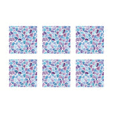 Industrial Mosaic Tile Wallpaper Panel Blue-Purple Marble Wall Covering, Peel and Stick Clearhalo 'Industrial wall decor' 'Industrial' 'Wallpaper' Wall Decor' 1512308