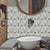 Bohemian Mosaics Tiles Wallpaper Panels for Washroom 50 Pcs 12.2-sq ft Self-Stick Wall Art in Blue Blue 1 Set Clearhalo 'Wall Decor' 'Wallpaper' 1512374