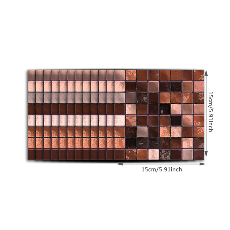 Self Sticking Mosaics Wallpaper Panels 50 Pieces PVC Modern Wall Art for Kitchen Clearhalo 'Wall Decor' 'Wallpaper' 1512436