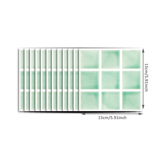 Green Checkered Wallpaper Panels 50 Pcs Peel and Stick Wall Covering for Accent Wall Clearhalo 'Wall Decor' 'Wallpaper' 1512473