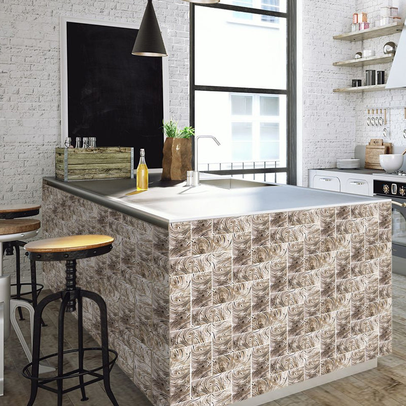 Brown Timber Annual Rings Wallpapers Pick Up Sticks Rustic Kitchen Wall Covering Brown Clearhalo 'Country wall decor' 'Rustic' 'Wallpaper' Wall Decor' 1512519