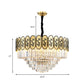 Modern Round Chandelier Lighting Fixture Crystal and Metal Hanging Light with Flower Pattern in Brass for Bedroom Clearhalo 'Ceiling Lights' 'Chandeliers' 'Modern Chandeliers' 'Modern' Lighting' 151276