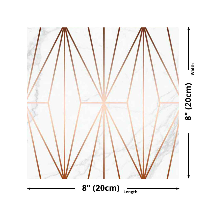 Minimalist Diamond Wallpaper Panels Coffee Kitchen Stick On Wall Decoration, 8' x 8" Clearhalo 'Wall Decor' 'Wallpaper' 1512805