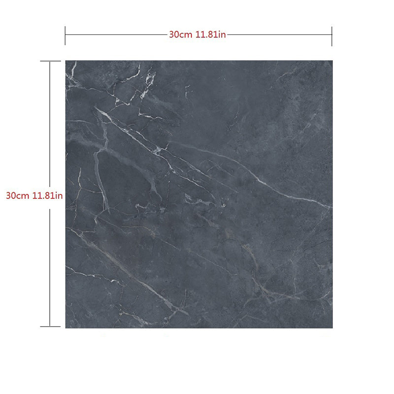 Modern Faux Marble Wallpaper Panel Set PVC Easy Pee off Black Wall Decor for Home Clearhalo 'Modern wall decor' 'Modern' 'Wallpaper' Wall Decor' 1512866
