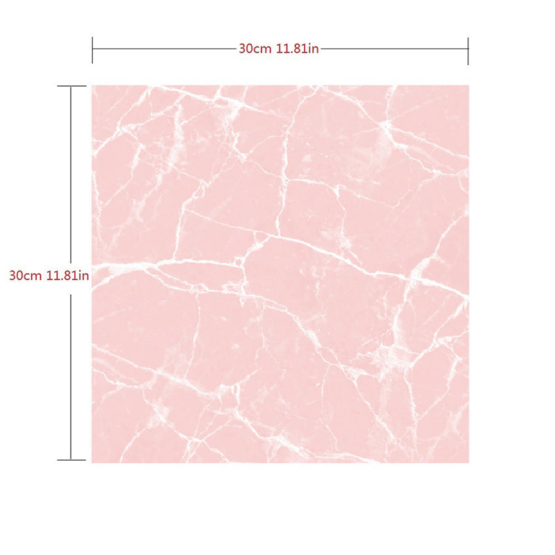 Pink Marble Look Wallpaper Panels Peel and Paste Modernist Bedroom Wall Covering Clearhalo 'Modern wall decor' 'Modern' 'Wallpaper' Wall Decor' 1512871