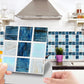 36 Pcs Mosaic Tile Wallpaper Panels Contemporary Adhesive Kitchen Wall Covering, 3.9-sq ft Blue Clearhalo 'Wall Decor' 'Wallpaper' 1513010