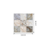 Floral Print Mosaic Tile Wallpapers for Home 18 Pcs Marble Wall Art in Grey, Pick Up Sticks Clearhalo 'Wall Decor' 'Wallpaper' 1513039