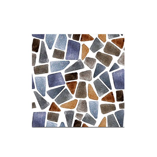 Boho Marble Pebbles Stick Wallpapers Blue Mosaic Tile Wall Decor for Kitchen Backsplash, 18 Pcs Clearhalo 'Wall Decor' 'Wallpaper' 1513048