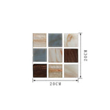 Marble Mosaic Tile Wallpaper Panels 18 Pcs Peel off Modern Kitchen Wall Decor, 8' L x 8" W Clearhalo 'Wall Decor' 'Wallpaper' 1513081