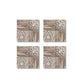 Antiqued Floral Tile Wallpaper Panels 36 Pieces Brown Kitchen Peel off Wall Covering, 3.9-sq ft Clearhalo 'Vintage wall decor' 'Vintage' 'Wallpaper' Wall Decor' 1513244
