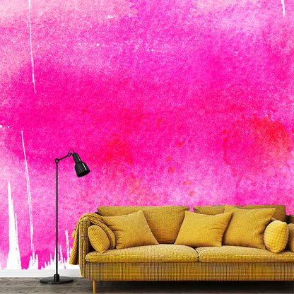 Pink Brush Stroke Wall Covering Mural Water-Resistant Wall Decor for Living Room Pink A Clearhalo 'Wall Decor' 'Wall Mural' 1513419