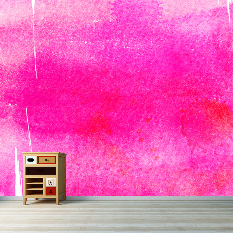 Pink Brush Stroke Wall Covering Mural Water-Resistant Wall Decor for Living Room Clearhalo 'Wall Decor' 'Wall Mural' 1513421