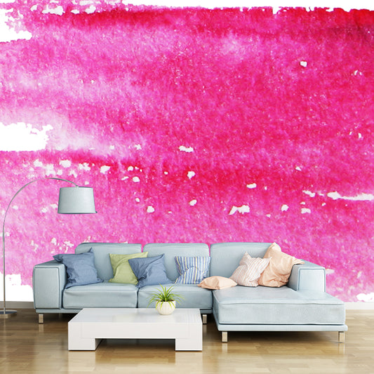 Pink Brush Stroke Wall Covering Mural Water-Resistant Wall Decor for Living Room Clearhalo 'Wall Decor' 'Wall Mural' 1513425