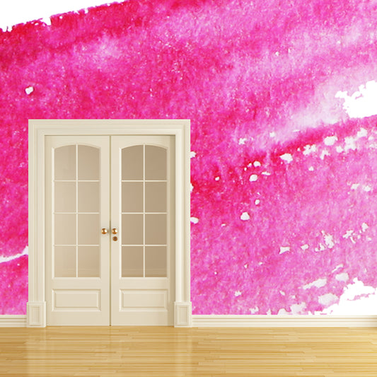Pink Brush Stroke Wall Covering Mural Water-Resistant Wall Decor for Living Room Clearhalo 'Wall Decor' 'Wall Mural' 1513426