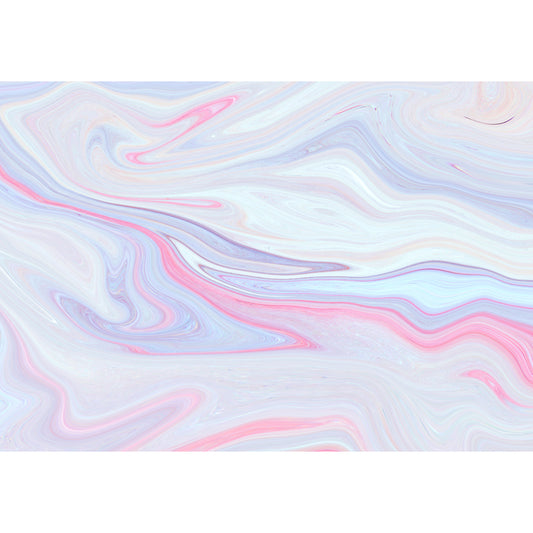 Custom Illustration Artistry Mural with Watercolor Waves Pattern in Pink for Girls Room Clearhalo 'Wall Decor' 'Wall Mural' 1513432