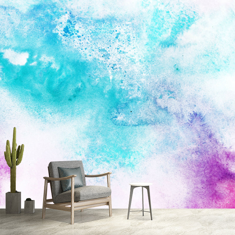 Blue Artistry Wallpaper Mural Whole Tie Dye Wall Decor for Bedroom, Customized Size Clearhalo 'Wall Decor' 'Wall Mural' 1513441