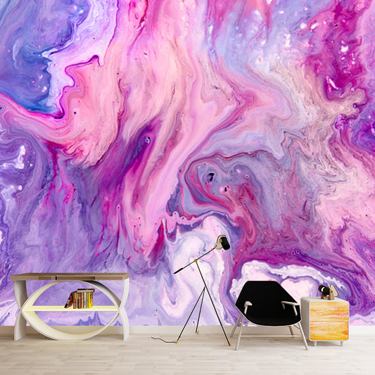 Purple Cascade Watercolor Mural Water Resistant Artistic Bedroom Wall Decoration Clearhalo 'Wall Decor' 'Wall Mural' 1513456