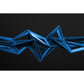 3D Geometrical Wallpaper Mural Modern Style Non-Woven Cloth Wall Decor in Blue on Black Clearhalo 'Wall Decor' 'Wall Mural' 1513943