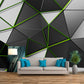 Contemporary Origami Wall Paper Mural Grey 3D Geometry Wall Art for Boys Bedroom Clearhalo 'Wall Decor' 'Wall Mural' 1513968