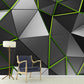 Contemporary Origami Wall Paper Mural Grey 3D Geometry Wall Art for Boys Bedroom Clearhalo 'Wall Decor' 'Wall Mural' 1513969