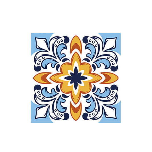 Fleur De Lis Stick Wallpapers Blue Bohemia Wall Art for Kitchen Backsplash, 18 Pieces Clearhalo 'Wall Decor' 'Wallpaper' 1514121