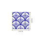 Floral Porcelain Tile Wallpaper Panels 18 Pcs Blue PVC Wall Decor, Easy to Remove, 7.8-sq ft Clearhalo 'Wall Decor' 'Wallpaper' 1514183
