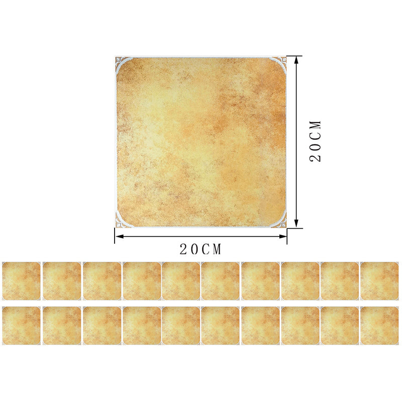 Solid Color Square Tile Wallpaper Panels Removable Vintage Bathroom Wall Art, 20 Pieces Clearhalo 'Vintage wall decor' 'Vintage' 'Wallpaper' Wall Decor' 1514203
