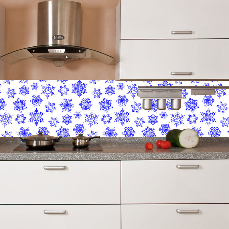 Self Sticking Snowflake Wallpaper Panels 18 Pcs Contemporary PVC Wall Art, 8' L x 8" W Purple Clearhalo 'Modern wall decor' 'Modern' 'Wallpaper' Wall Decor' 1514407