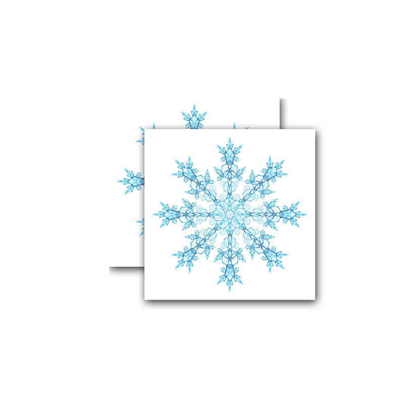 Self Sticking Snowflake Wallpaper Panels 18 Pcs Contemporary PVC Wall Art, 8' L x 8" W Clearhalo 'Modern wall decor' 'Modern' 'Wallpaper' Wall Decor' 1514415