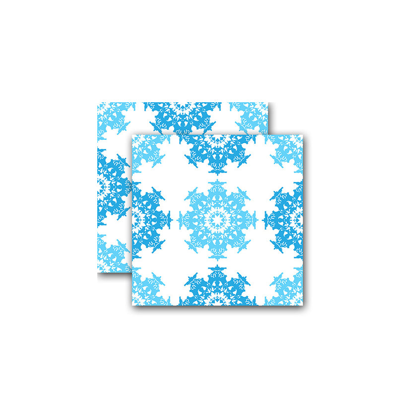 Self Sticking Snowflake Wallpaper Panels 18 Pcs Contemporary PVC Wall Art, 8' L x 8" W Clearhalo 'Modern wall decor' 'Modern' 'Wallpaper' Wall Decor' 1514420