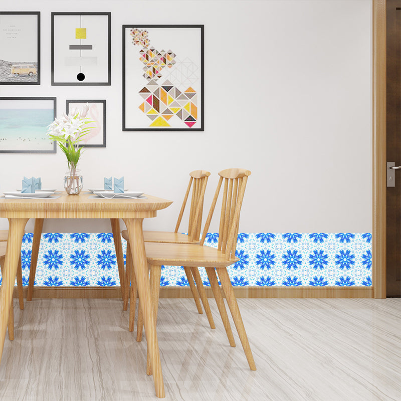 Self Sticking Snowflake Wallpaper Panels 18 Pcs Contemporary PVC Wall Art, 8' L x 8" W Clearhalo 'Modern wall decor' 'Modern' 'Wallpaper' Wall Decor' 1514424