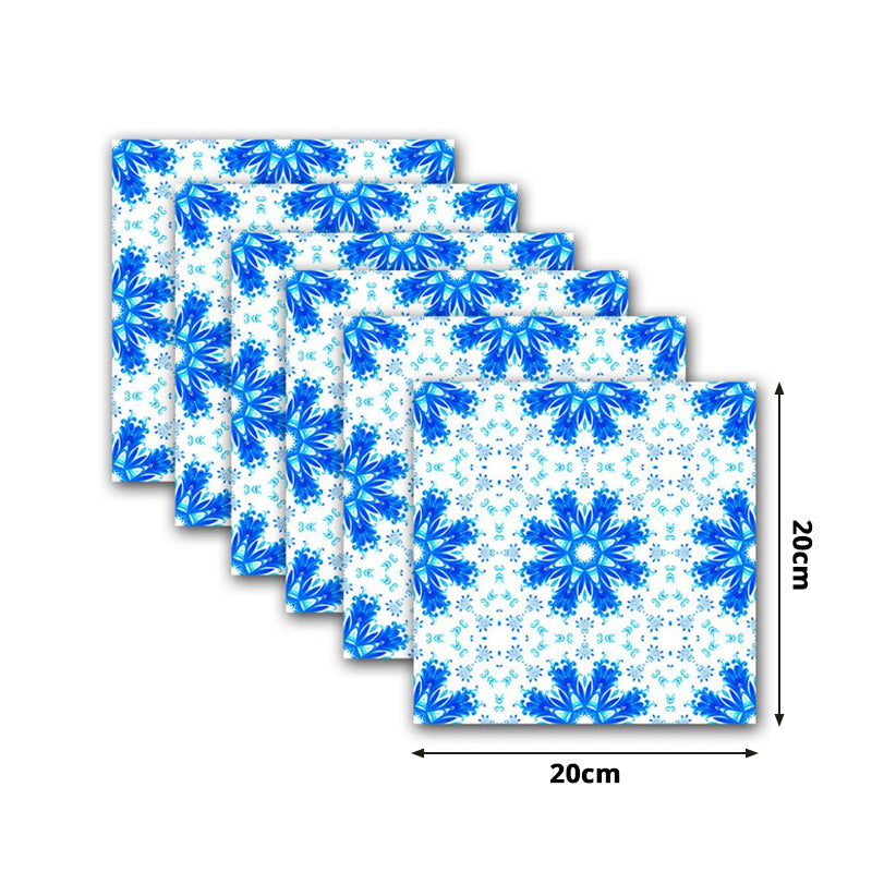 Self Sticking Snowflake Wallpaper Panels 18 Pcs Contemporary PVC Wall Art, 8' L x 8" W Clearhalo 'Modern wall decor' 'Modern' 'Wallpaper' Wall Decor' 1514426