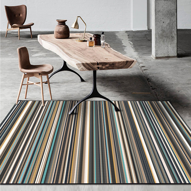 Vintage Stripe Rug Colorful Bohemian Carpet Polyester Anti-Slip Carpet for Living Room Clearhalo 'Area Rug' 'Bohemian' 'Rugs' Rug' 1516061