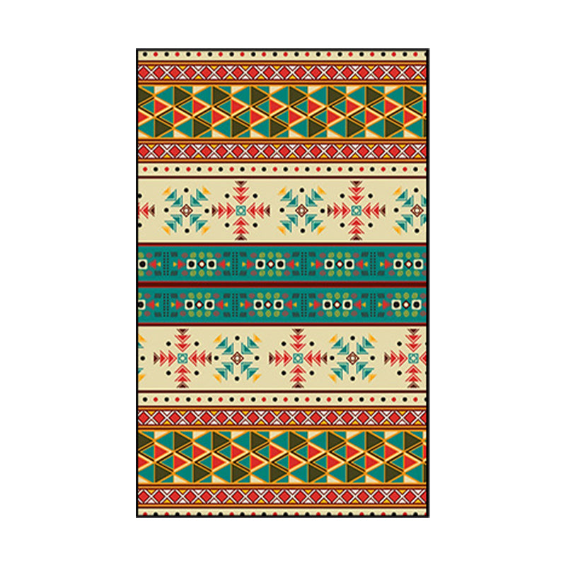 Funky Geometric Triangle Stripe Rug in Light Yellow Bohemian Rug Polyester Non-Slip Backing Rug for Bedroom Clearhalo 'Area Rug' 'Bohemian' 'Rugs' Rug' 1516217