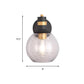 Clear Glass Black Wall Sconce Lighting Cylinder/Semicircle/Square 1-Light Industrial Light Fixture, 6"/8" Wide Clearhalo 'Art deco wall lights' 'Cast Iron' 'Glass' 'Industrial wall lights' 'Industrial' 'Middle century wall lights' 'Modern' 'Rustic wall lights' 'Tiffany' 'Traditional wall lights' 'Wall Lamps & Sconces' 'Wall Lights' Lighting' 151640