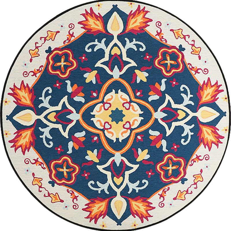 Red and Blue Bedroom Rug Southwestern Tribal Rug Synthetics Non-Slip Backing Area Rug Clearhalo 'Area Rug' 'Rugs' 'Southwestern' Rug' 1516434