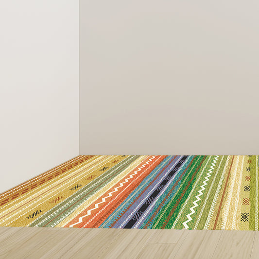 Eclectic Stripe Wave Rug Multicolor Bohemian Carpet Polyester Washable Carpet for Living Room Clearhalo 'Area Rug' 'Bohemian' 'Rugs' Rug' 1516509