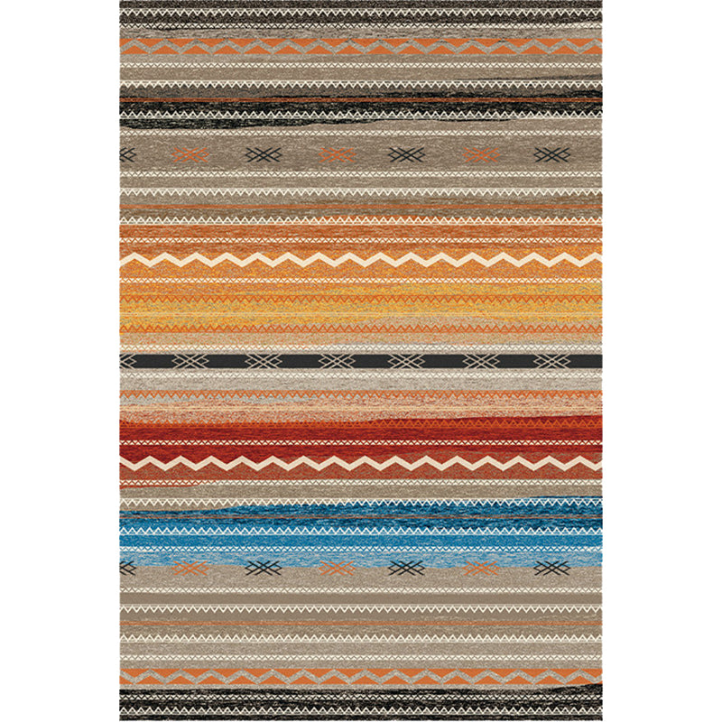 Eclectic Stripe Wave Rug Multicolor Bohemian Carpet Polyester Washable Carpet for Living Room Clearhalo 'Area Rug' 'Bohemian' 'Rugs' Rug' 1516516