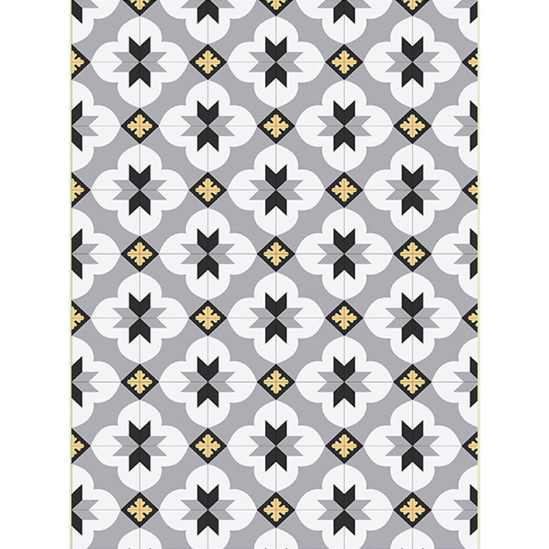 Grey Moroccan Rug Polyester Floral Diamond Print Rug Anti-Slip Carpet for Home Decoration Clearhalo 'Area Rug' 'Moroccan' 'Rugs' Rug' 1516552